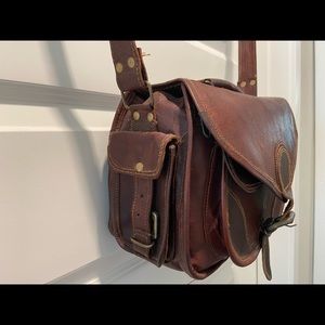 Genuine leather camera bag